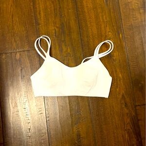 LULULEMON size 8 white sports bra